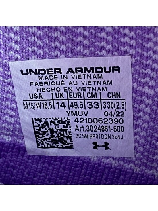 Under Armour Curry 4 Flotro Vivid Lilac Size 15 Men Basketball 3024861-500 main image 4